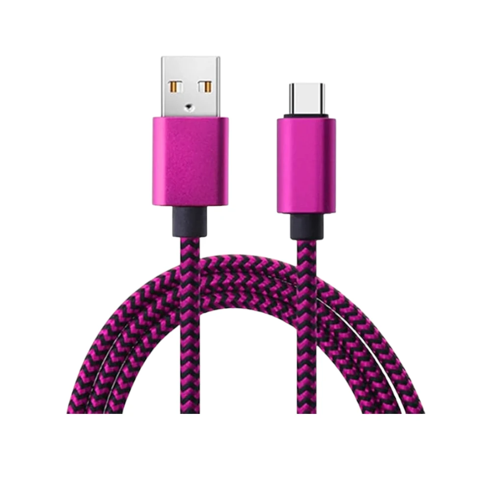 Fast Charger Cable, 6.6 ft USB A to Type C Fast Charging Woven Quick Charger Cord Compatible for Smartphones & Tablets