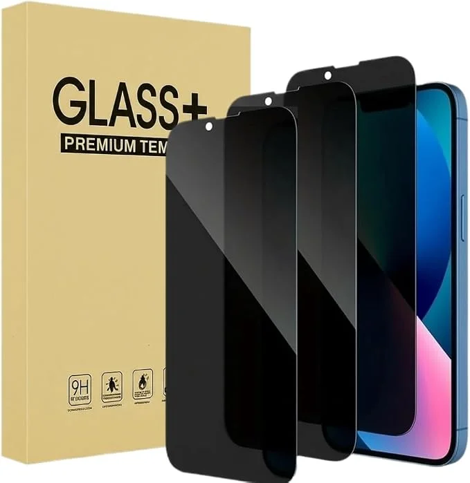 Privacy Full Coverage Screen Protector for iPhone 14 Pro Max & iphone 15plus 6.7-Inch, Anti-Spy Tempered Glass Film, Edge to Edge Protection Case-Friendly, 3-Pack.