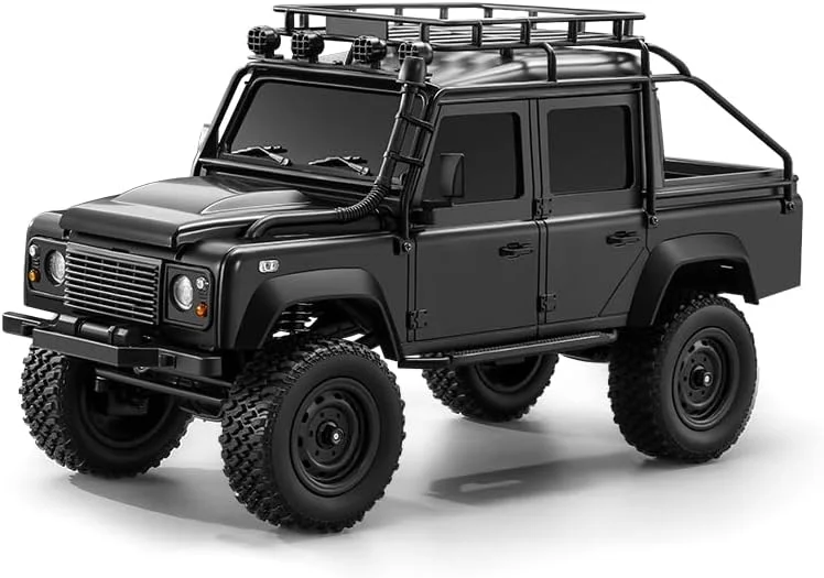 MN-111C 1/18 Scale RC Stone Crawler Truck, 2.4G 4WD Off-Road RC Climbing Car with Two-Speed Transmission, Controllable LED Lights, Independent Suspension for Enthusiasts