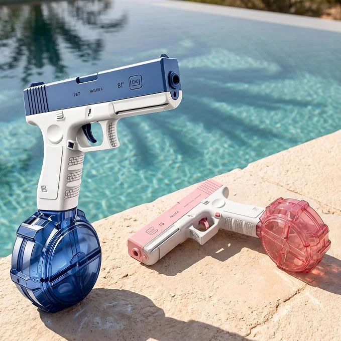 Electric Water Gun for Kids & Adults, Rechargeable 2 Pack up to 32FT Long Range Water Pistol, Electric Squirt Gun for Beach Pool Summer Outdoor Boys Girls