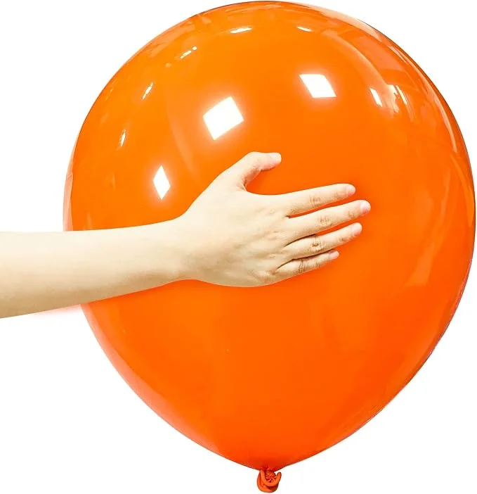 18 Inch Orange Balloons 12 Pack Large Latex Party Balloons Round Helium Balloon for Halloween Birthday Party Anniversary Festival Party Decorations (Orange Balloons 18 inch)