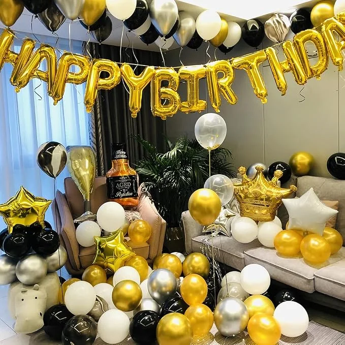 Birthday Party Decorations for Men and Woman Happy Birthday Banner for Adults Birthday Balloon Decoration