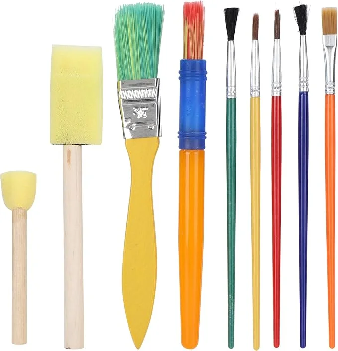 Prevents Staining Flower Drawing Foam Tool Easy to Carry Painting Spongy Brush Set for Painting Scribbling
