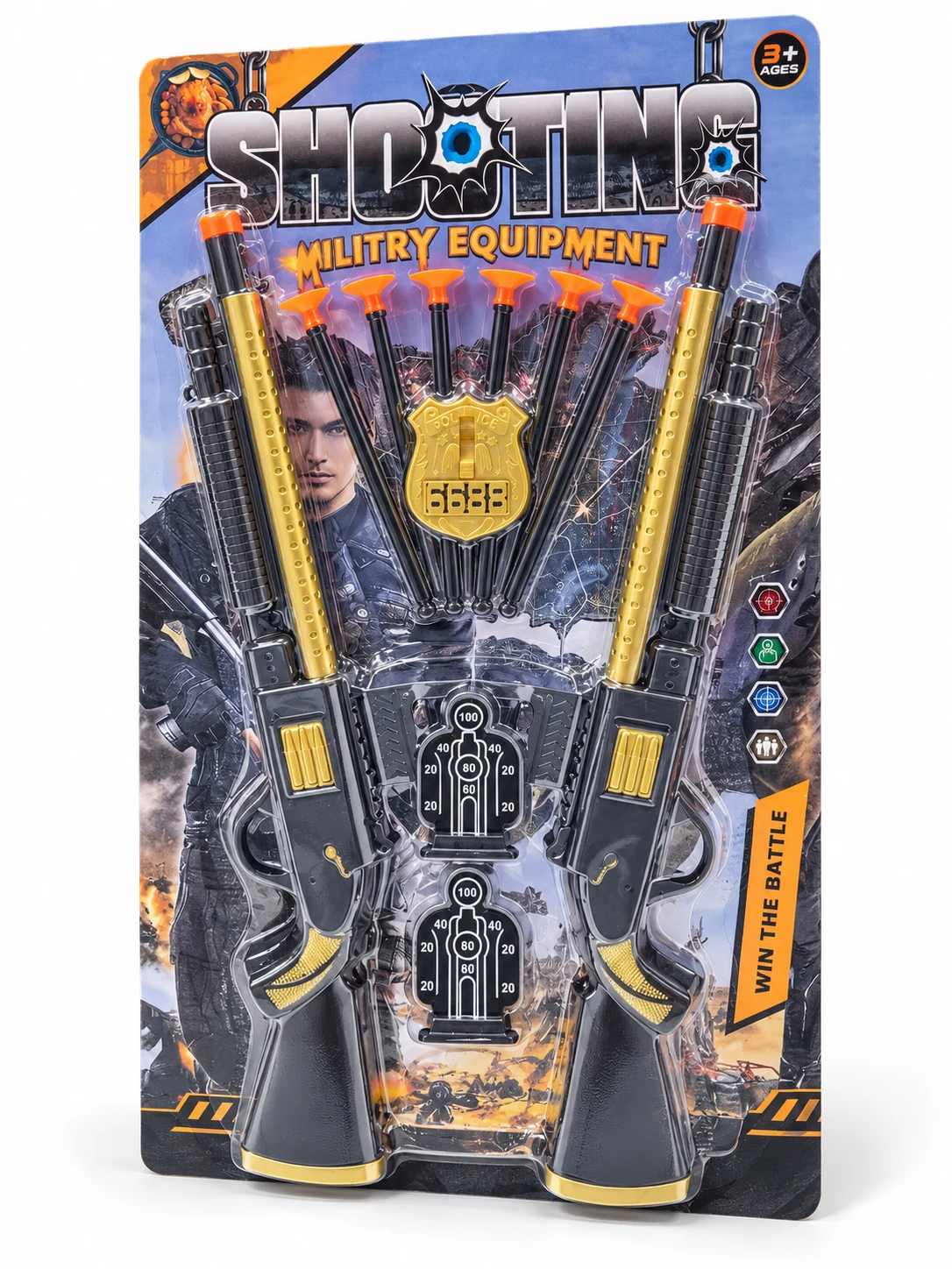Double Toy Rifle & Target Playset