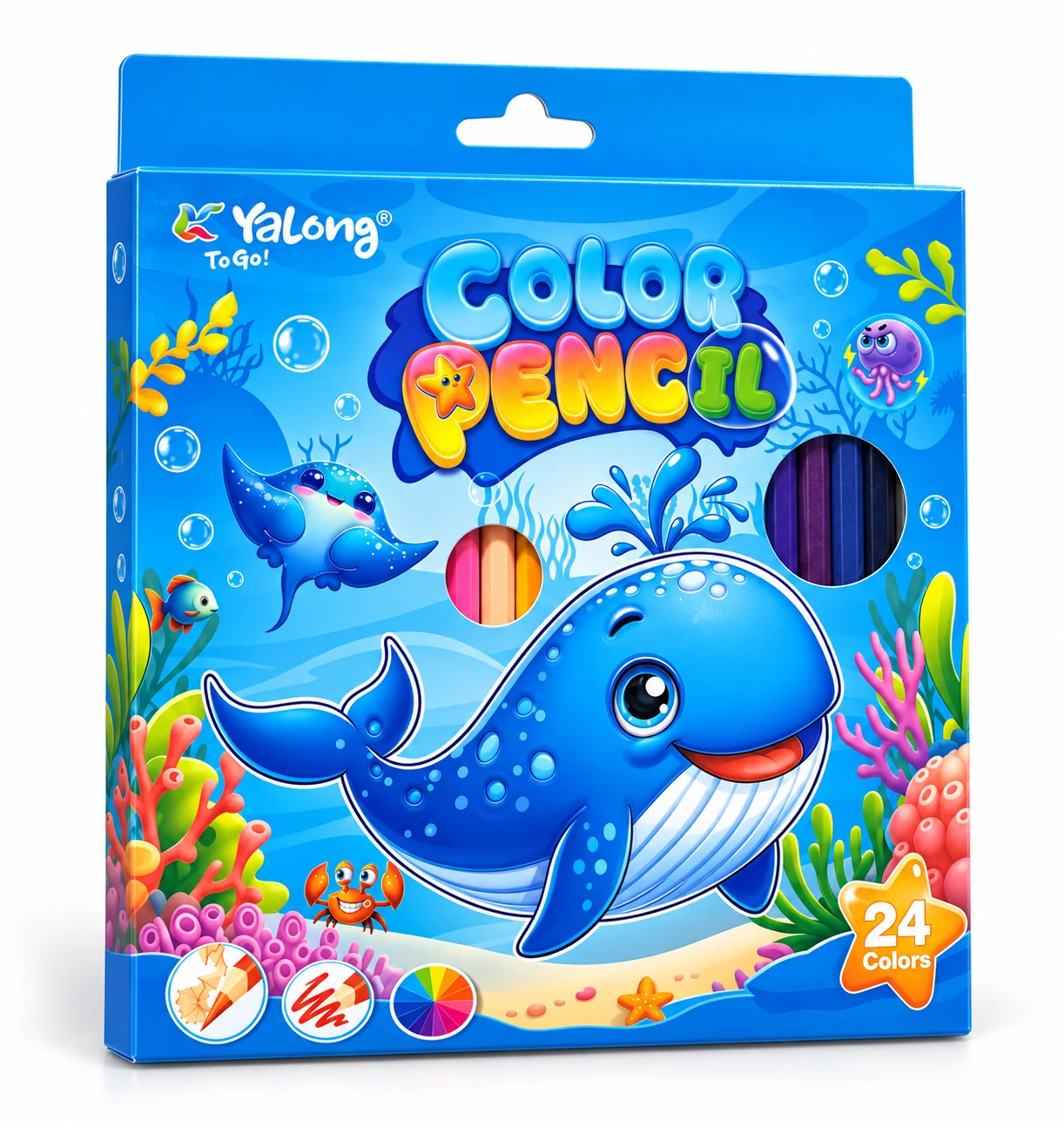 YaLong Colour Pencils – 24 Colours (YL241043-24)