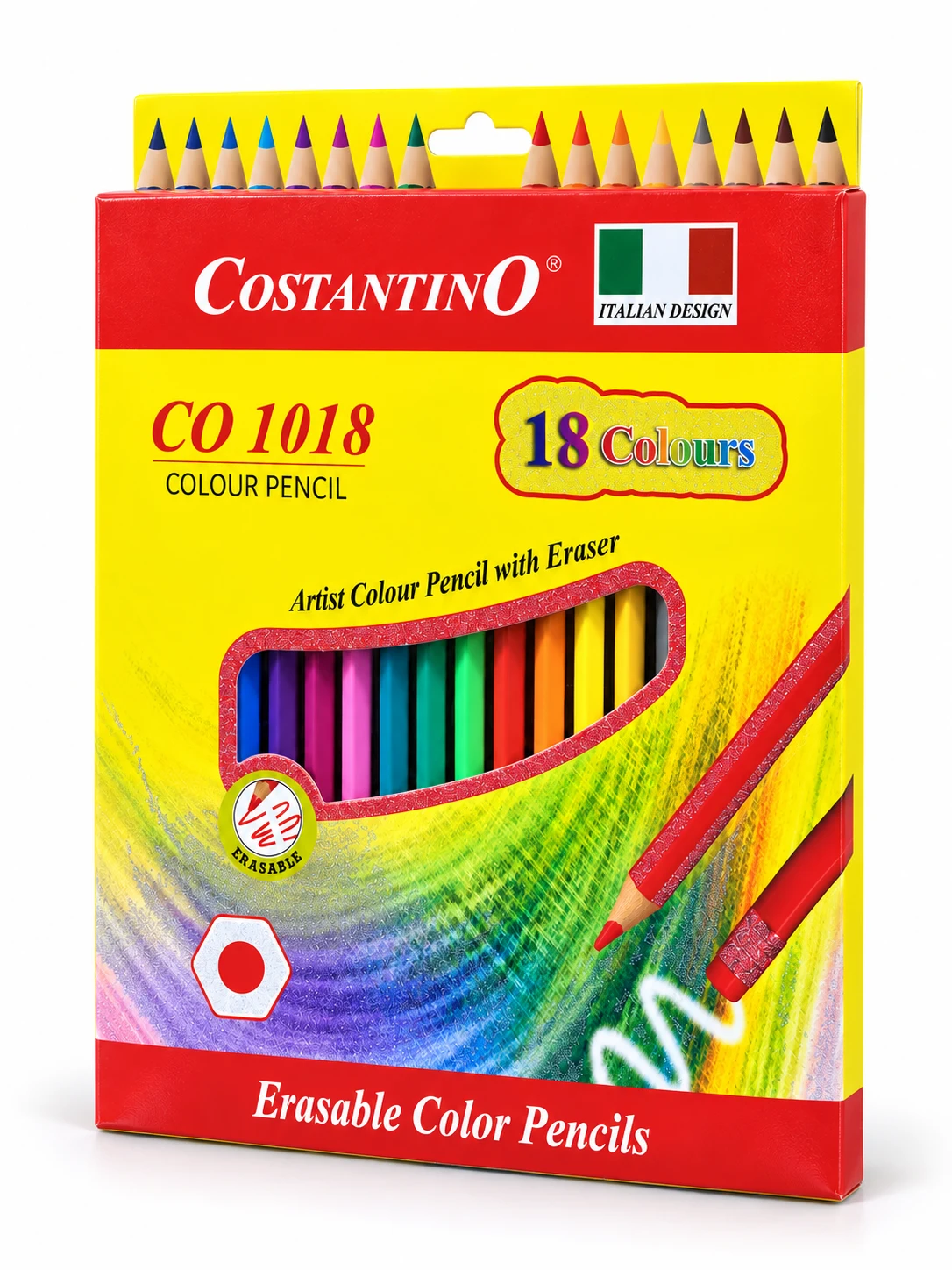 Costantino Erasable Colour Pencils – 18 Colours (CO 1018)