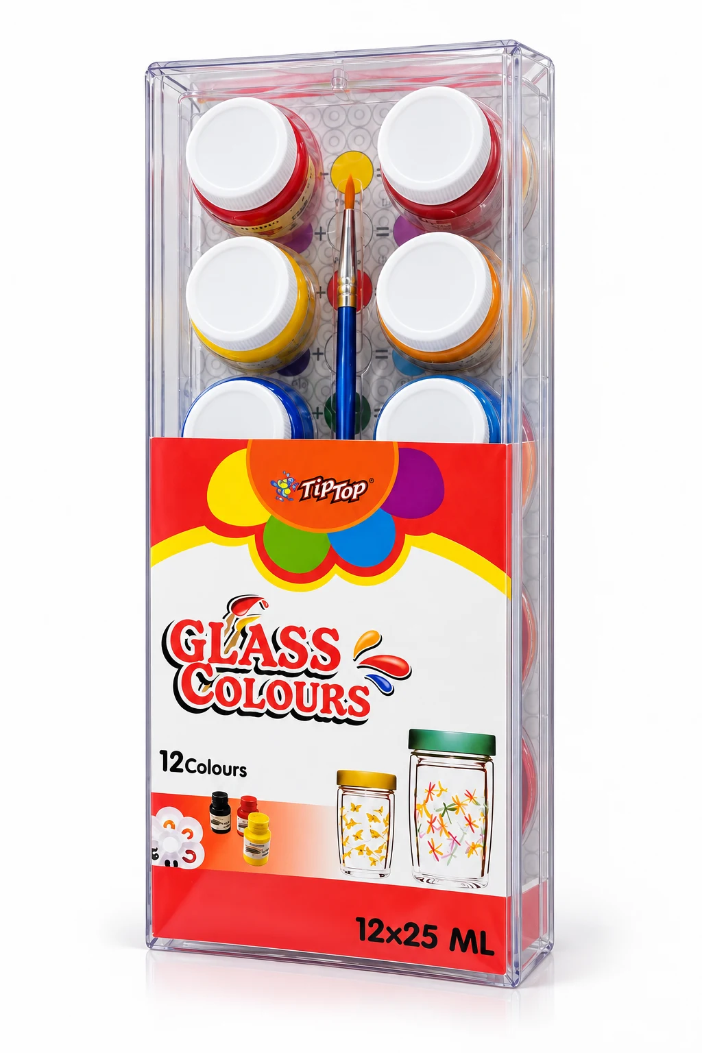TipTop Glass Colours Set – 12 Colours × 25 ml