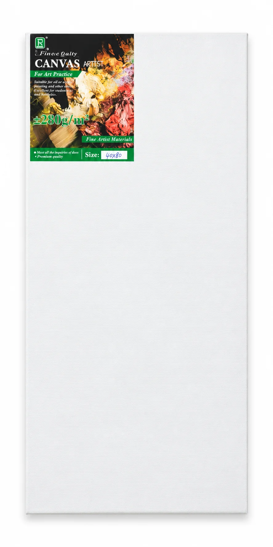 White Artist Canvas – 40 × 80 cm