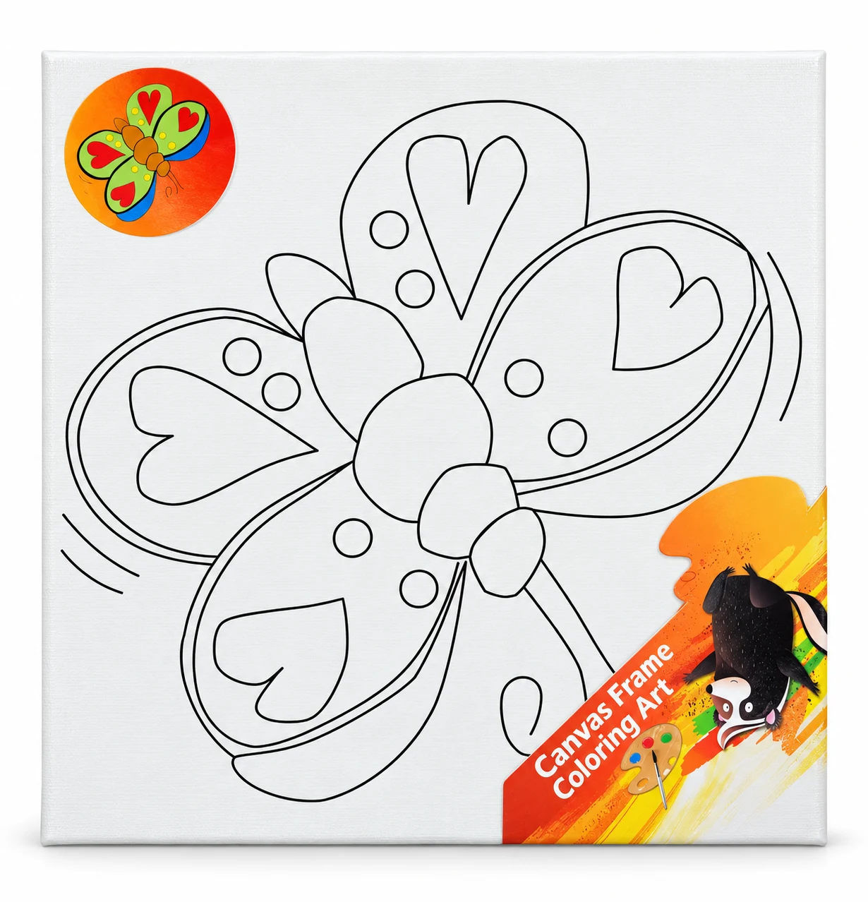 Butterfly Colouring Canvas – 25 × 30 cm